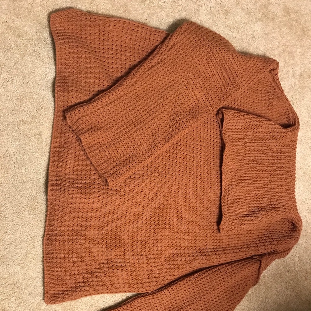 Camel cowl neck sweater